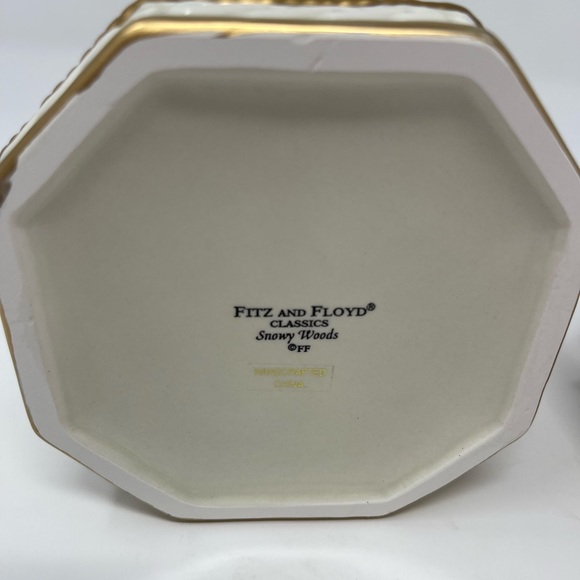 FITZ AND FLOYD: Snowy Woods Lidded Box. Holiday Decor. Vintage. Original box. - Picture 3 of 7